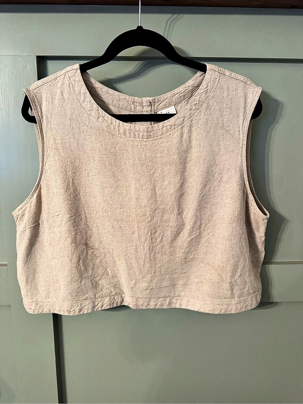 A new day Linen-Look Tank Top in beige Size XL
